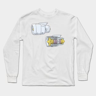 Turbofan Jet Engine Long Sleeve T-Shirt